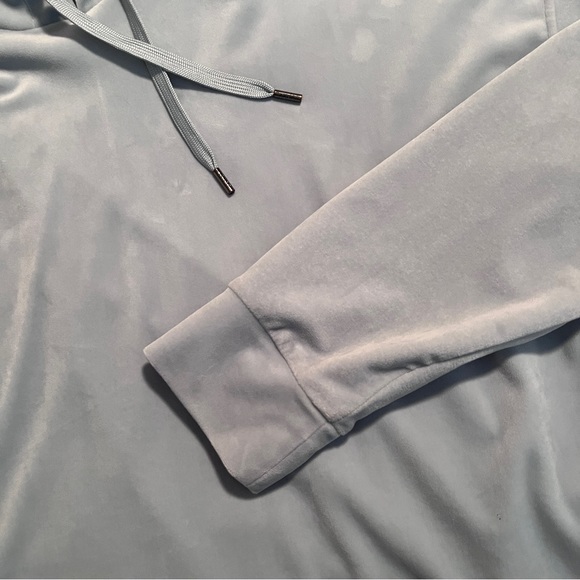 Women’s DKNY Sport soft velour hoodie in Ice Blue, size L - Picture 4 of 9